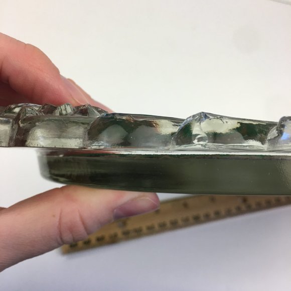 Vtg Oval Mirror Tray Tabletop Pressed Glass Vanity Bedroom Decor Tarnished READ - Picture 10 of 11